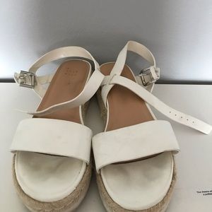 White Wedged Sandals